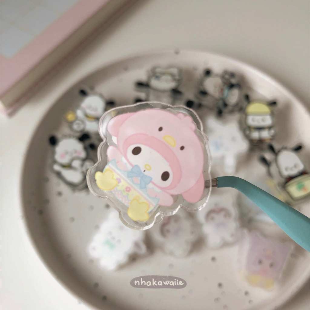 Kẹp giấy tài liệu acrylic hoạt hình dễ thương nhiều mẫu