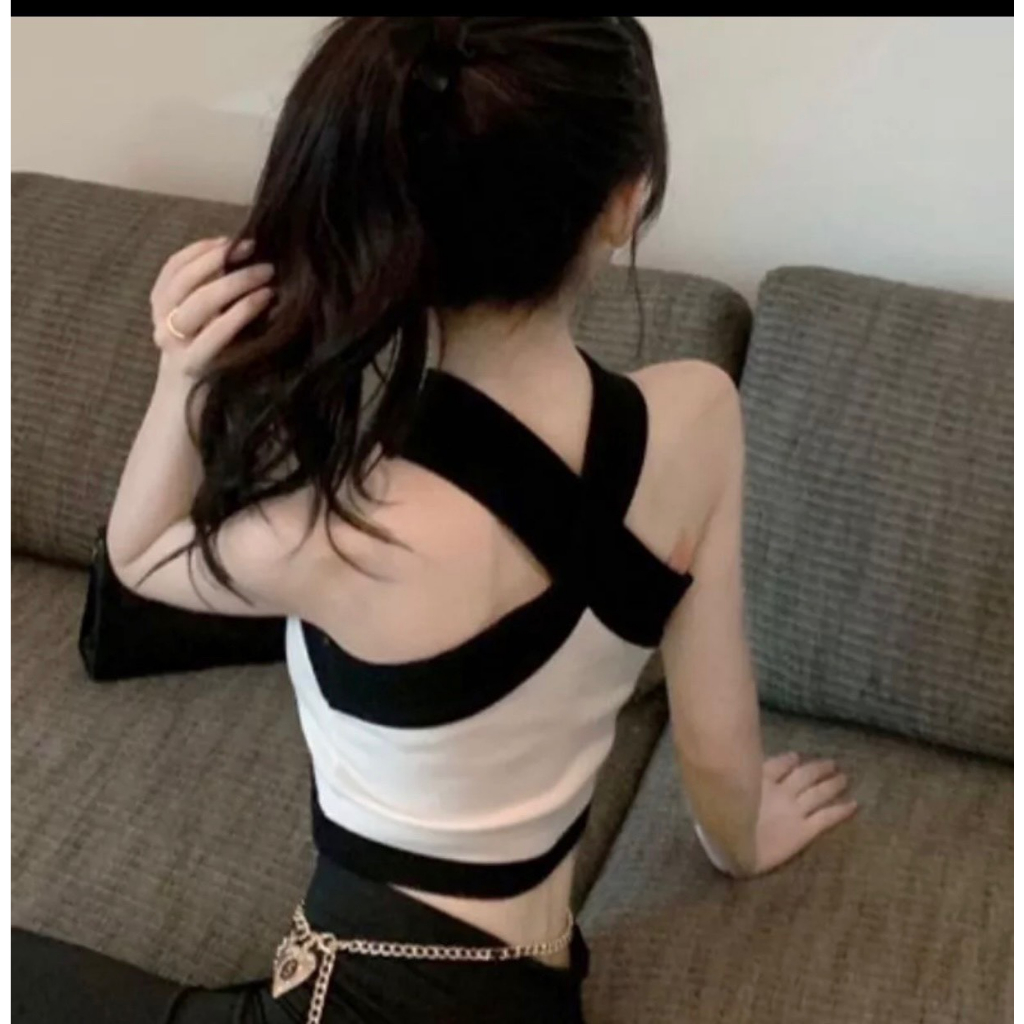 Áo Yếm phối màu - Áo cổ yếm nữ đẹp | BigBuy360 - bigbuy360.vn