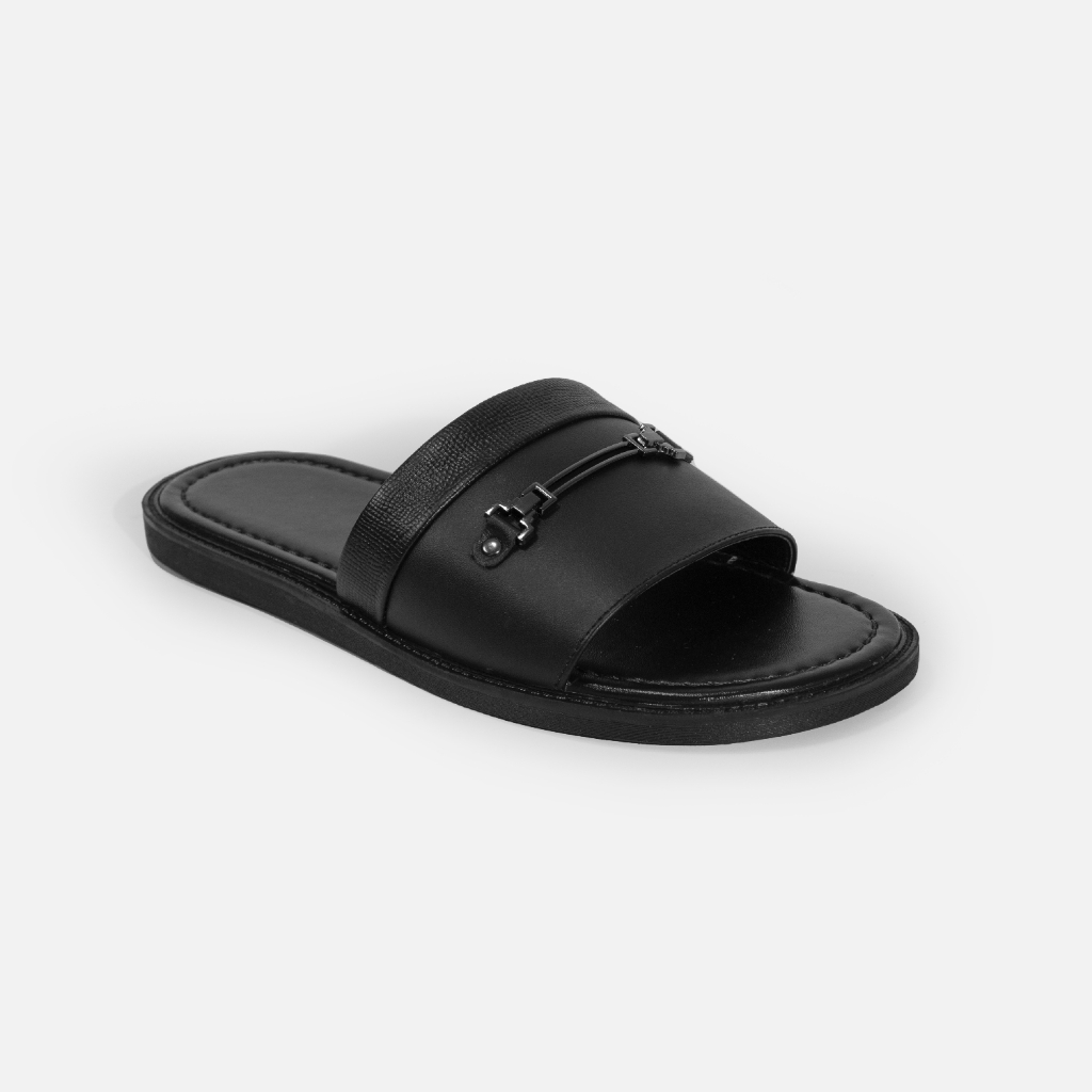 Dép da nam G2 Gaia kiểu quai ngang, Dép lê nam chất liệu da bò đế khâu cao cấp thích hợp đi làm, đi biển