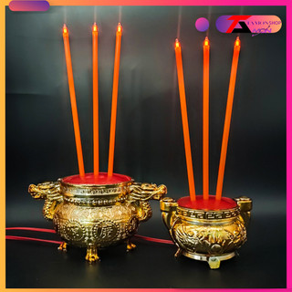 BỘ LƯ HƯƠNG NHANG ĐIỆN ĐIỆN TỬ, LƯ HƯƠNG, NHANG ĐIỆN DÙNG TRONG NHÀ THỜ CÚNG THAY THẾ NHANG THƯỜNG [LH7KC]