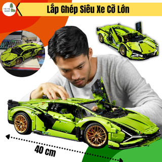Mô Hình Lắp Ráp Ô Tô Lamborghini Sian EKP 37, Xe Mô Tô, Size lớn 40cm,Lắp Ghép Mô Hình Siêu Xe Cỡ Lớn, Xe Ô tô Technic
