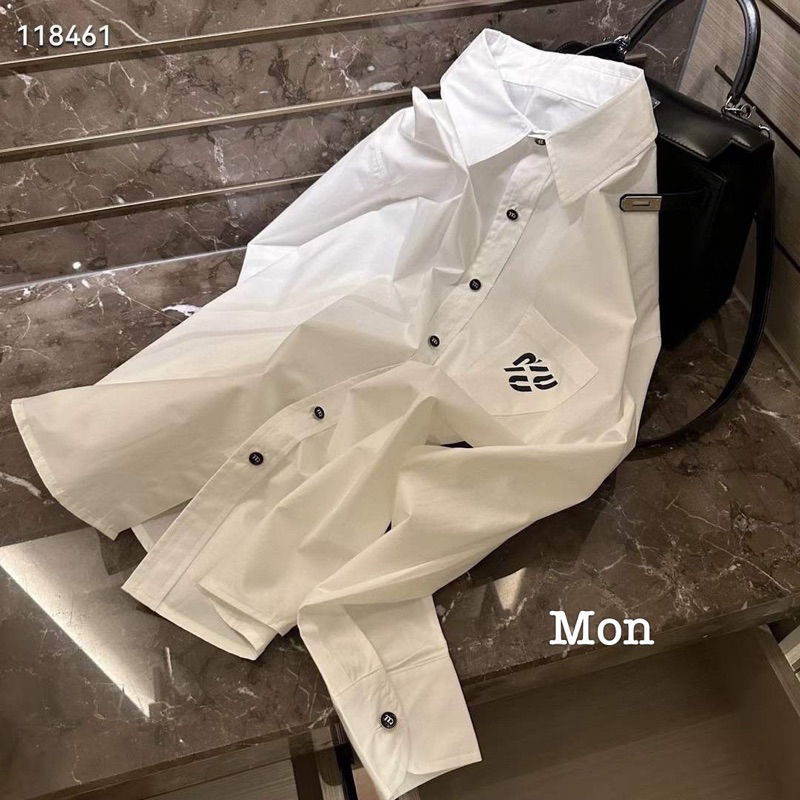 Áo Sơmi Mi.u.miu Đính Đá Lưng L1