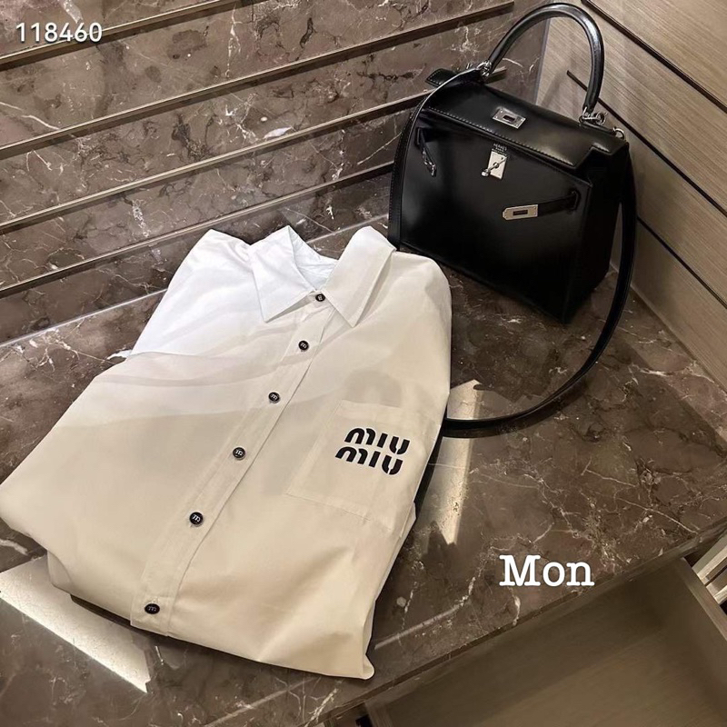 Áo Sơmi Mi.u.miu Đính Đá Lưng L1