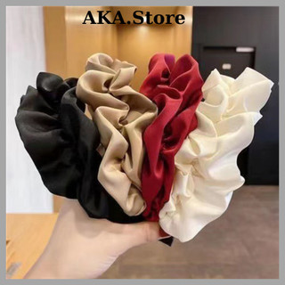 Bờm tóc băng đô cài tóc rửa mặt lụa nhún satin xinh xắn dành cho nữ