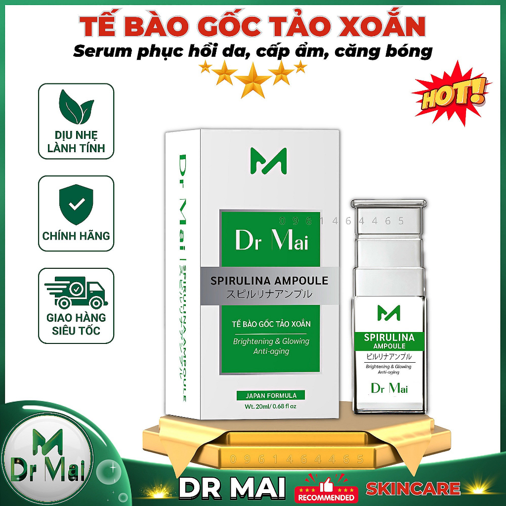 Serum bào gốc tảo xoắn Dr Mai Apirulina Ampoule 20ml