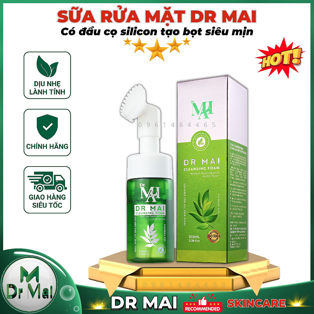 Sữa rửa mặt tạo bọt sạch sâu dịu nhẹ Dr Mai Cleansing Foam 100ml