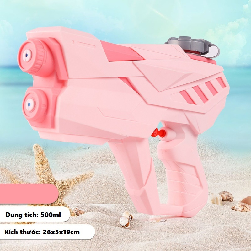 Đồ Chơi Súng Nước 2 Nòng Cho Bé Trai, Bé Gái Nhiều Màu Dung Tích Lớn 500ml - Đồ Chơi Súng Nước Cho Bé
