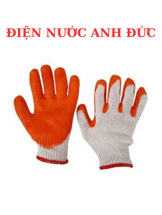 Găng tay bảo hộ lao động vải phủ sơn đỏ