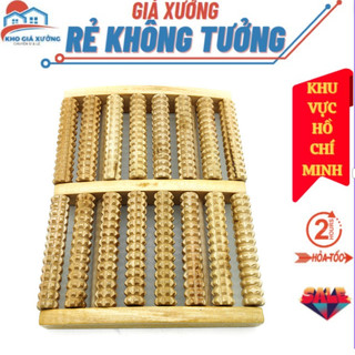 Bàn Lăn Chân Gỗ Massage 6 Hàng,dụng cụ massage chân bằng gỗ, hỗ trợ điều trị các bệnh về tim mạch hiệu quả