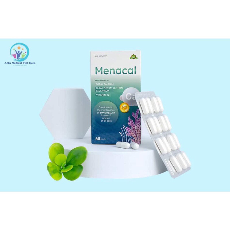 Canxi Menacal - Canxi Từ Tảo Biển Và San Hô Cho Mẹ Bầu Và Trẻ Nhỏ.Hộp 60 Viên.suckhoechomoinha