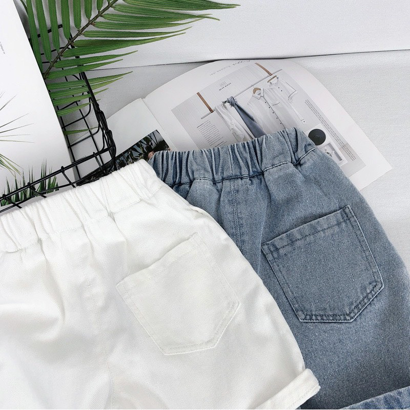 Quần jean đùi mềm phong cách hàn quốc cho bé trai