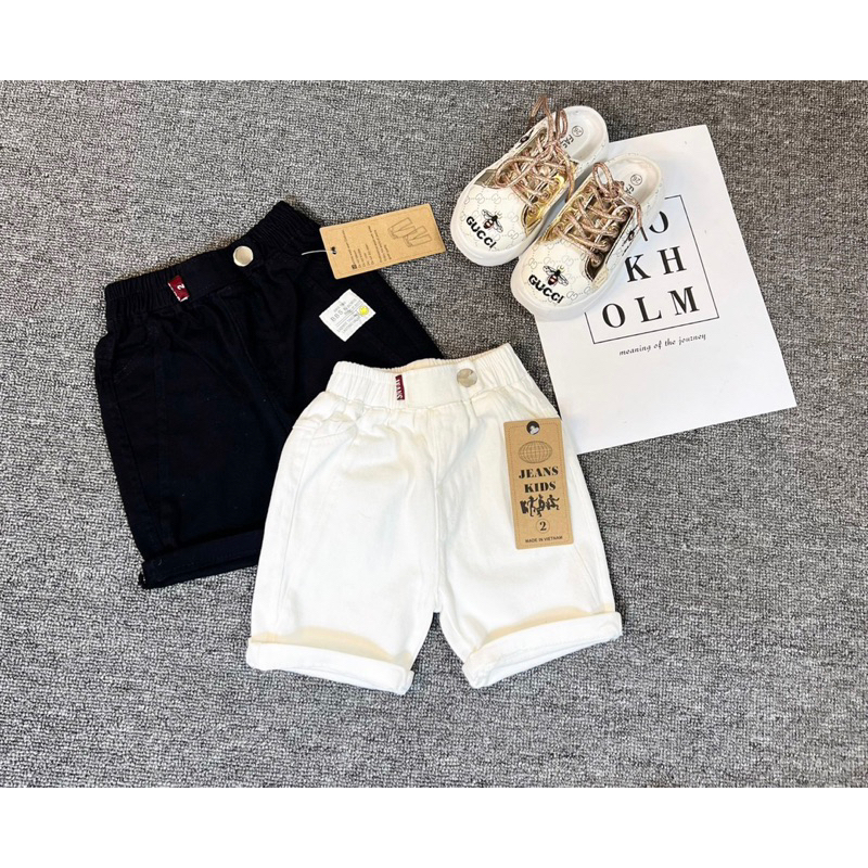 Quần đùi kaki mềm cho bé trai size 8-18kg