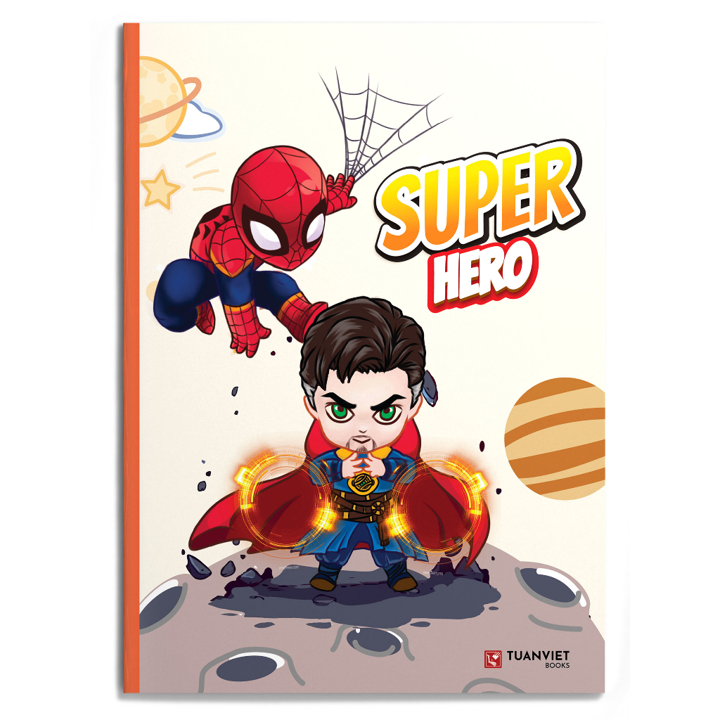 Tập học sinh 96 trang TUANVIETBOOKS Super Hero-10 cuốn-Hình ngẫu nhiên-96 trang - 4 ôly vuông