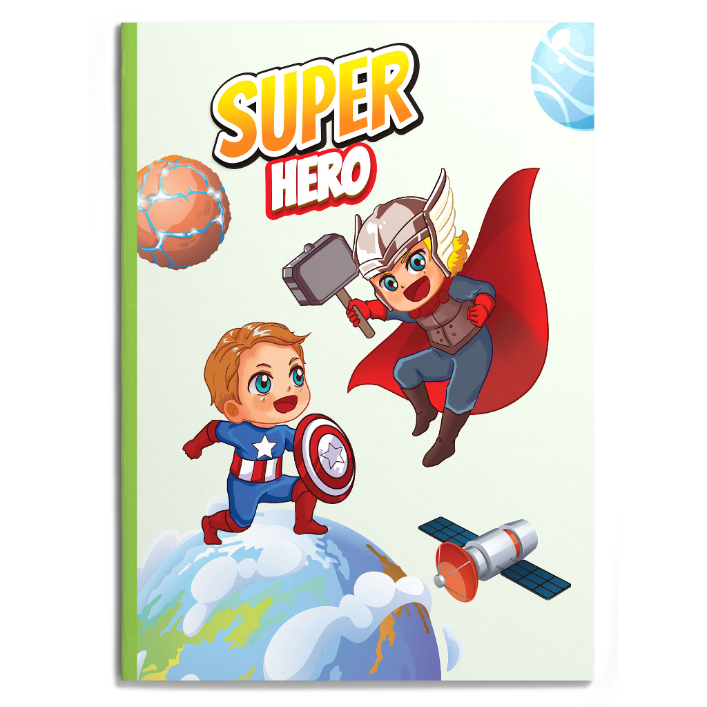 Tập học sinh 96 trang TUANVIETBOOKS Super Hero-10 cuốn-Hình ngẫu nhiên-96 trang - 4 ôly vuông