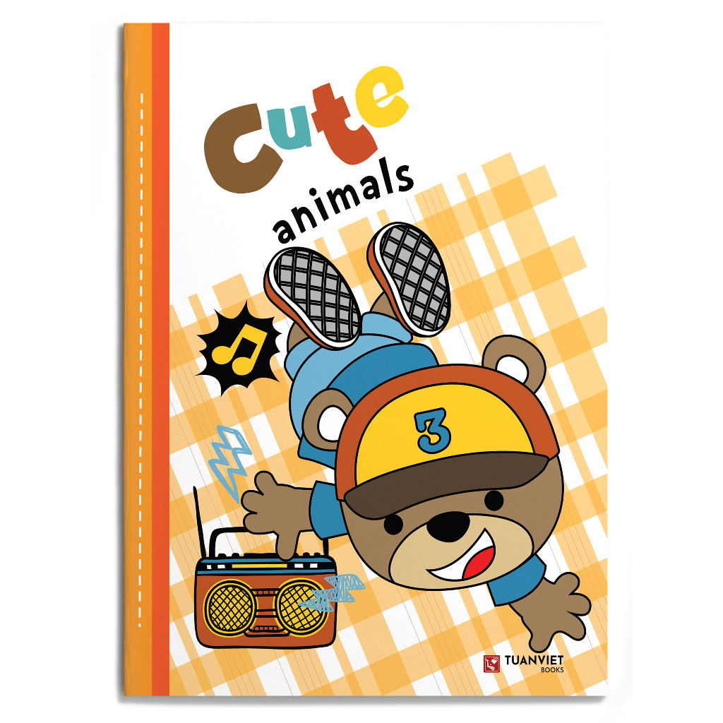 Tập học sinh 48 trang TUANVIETBOOKS Cute Animals-10 cuốn-Hình ngẫu nhiên-48 trang - 4 ôly vuông