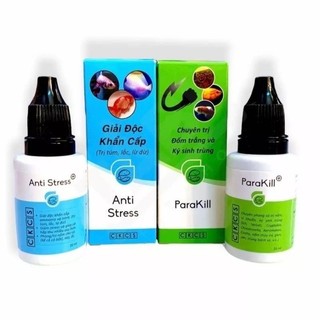 Combo Anti.stress & parakill Combo Phòng Bệnh Và Trị Bệnh , Dưỡng Cá Hiệu Quả