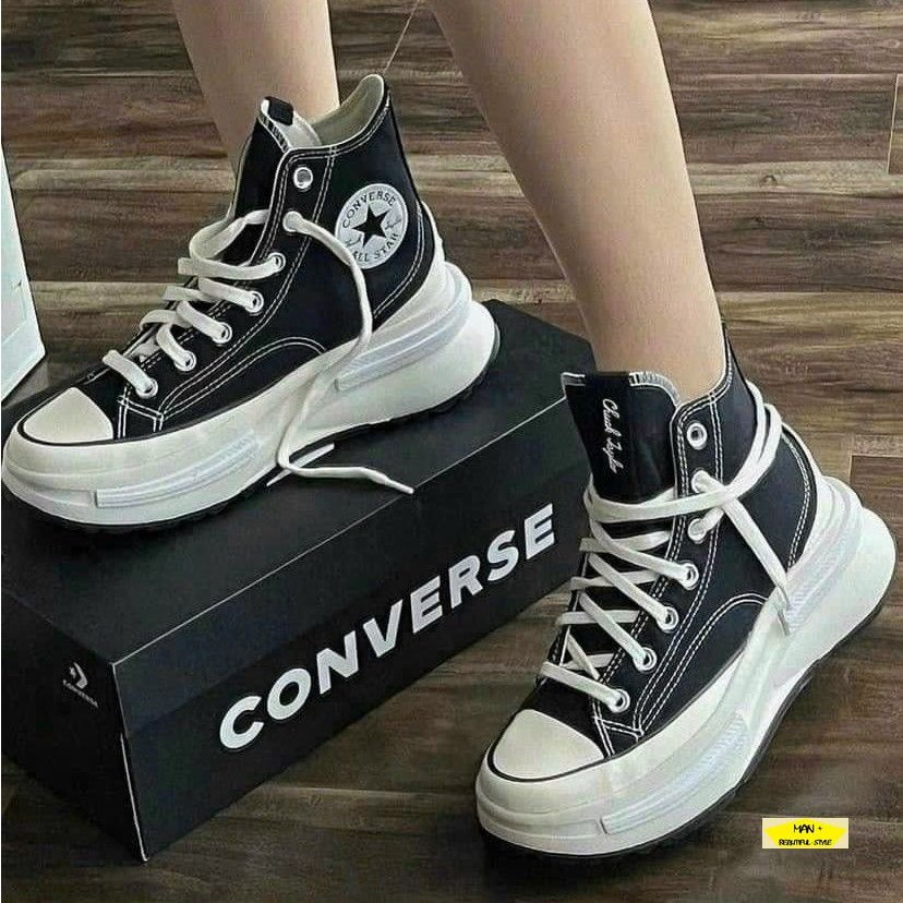 Giày Converse Run Star Legacy CX Black 2023,Giày CV nam nữ cao cổ màu đen, full box, freeship