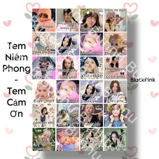 Set tem niêm phong - sticker cảm ơn random kpop blackpink