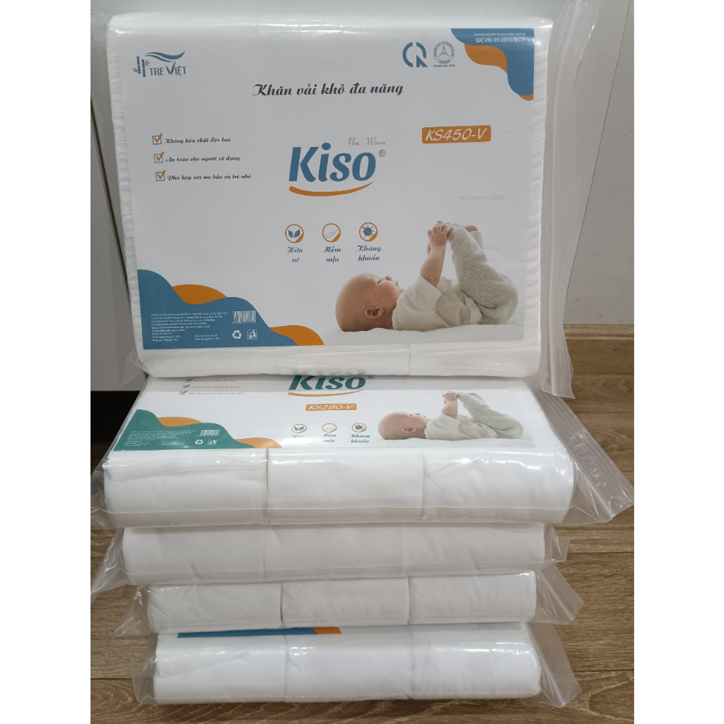 Khăn vải khô Kiso 450G, 280G Chính hãng Tre Việt