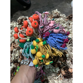 combo 10 dây buộc tóc hoa quả ( sỉ 1k5)