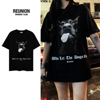 Áo Thun REUNION WLTDO Cotton Tay Lỡ  (Đen)
