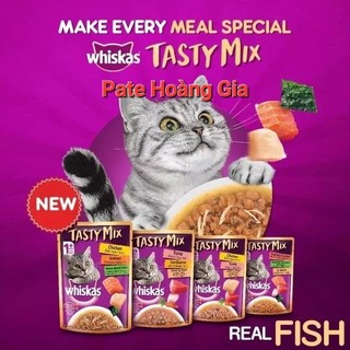 pate mèo Whiskas Gói 70g dạng  Nước Sốt dành cho mèo mọi lứa tuổi