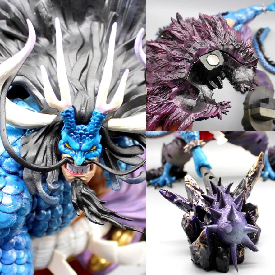 Mô Hình OnePiece Kaido dạng rồng siêu đẹp Cao 51cm - rộng 41cm - nặng 5kg + phụ kiện đi kèm Haki + chùy + nam châm