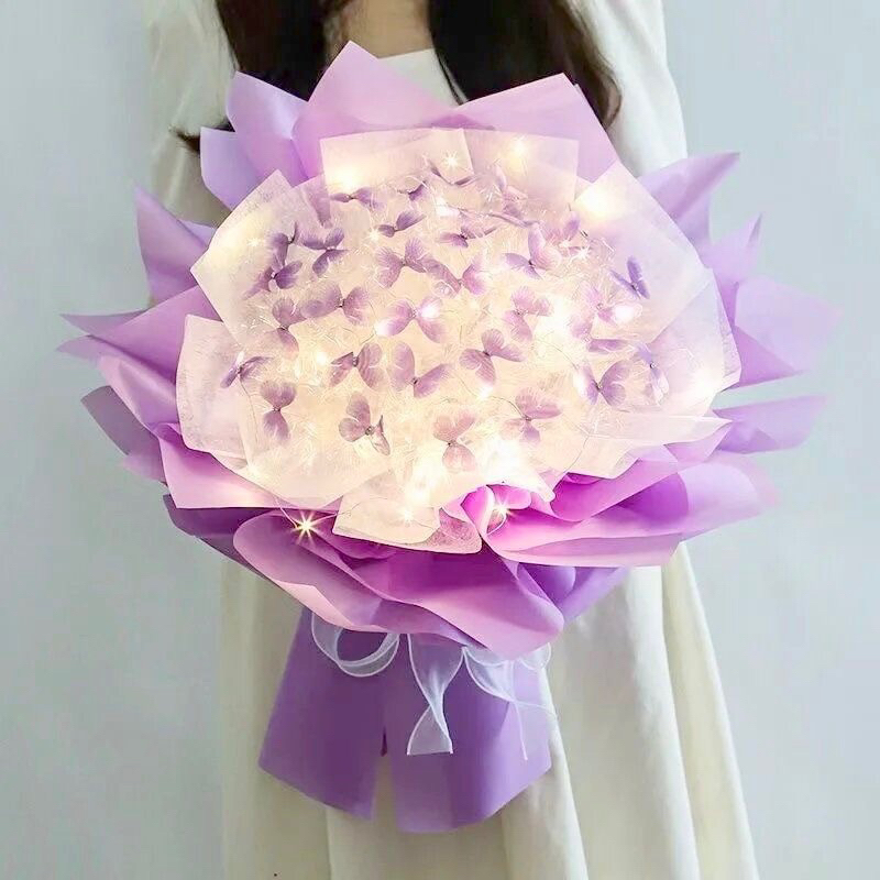 Bó hoa DIY hình 🦋 handmade 20/11 full phụ kiện tự làm quà tặng sinh nhật bạn gái, quà tặng người yêu, tặng thầy cô