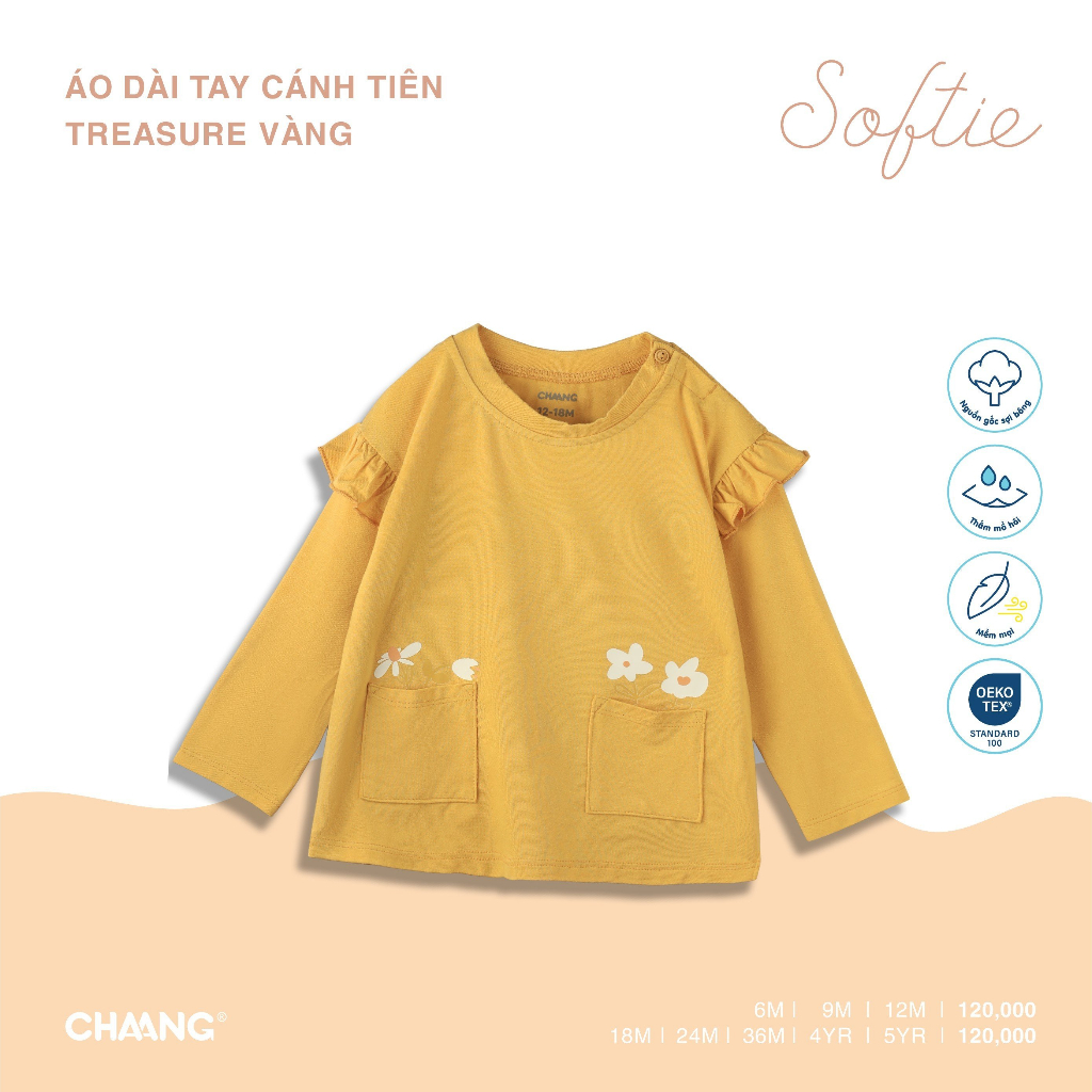 Áo Dài Tay Cánh Tiên Treasure Bé Gái CHAANG AW23D9