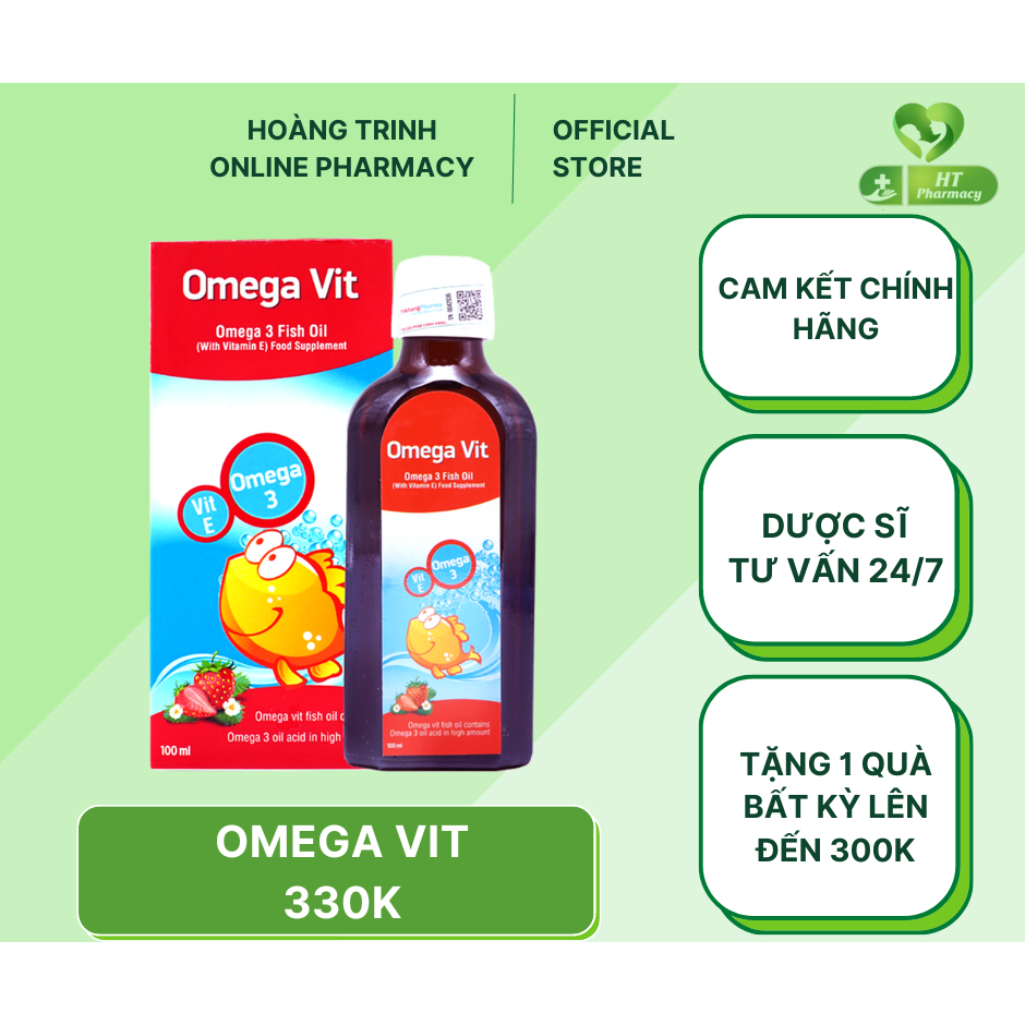 OMEGA VIT ĐỎ 100ml, Siro bổ sung Omega 3 cho bé