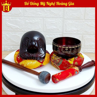 Bộ chuông bát nhã mõ mít nâu đen cao cấp