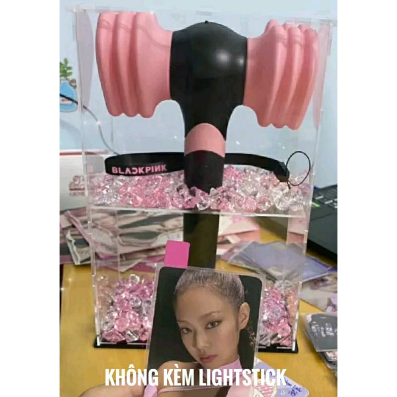 Hộp Mica trưng bày - không kèm Lightstick, dùng cho Lightstick BlackPink, không kèm đá màu