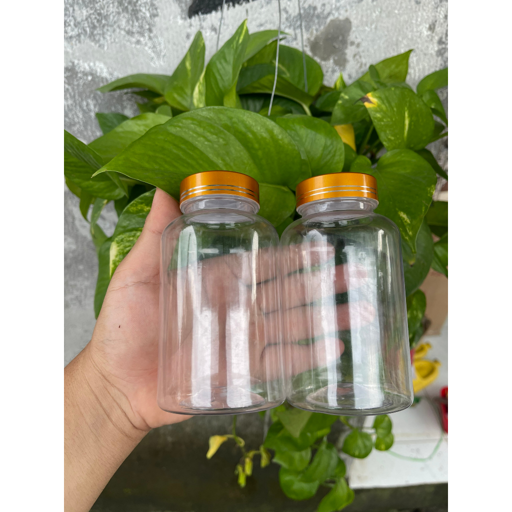 CHAI NHỰA PET TRONG 300ML ĐỰNG VIÊN NANG,VIÊN NÉN,VIÊN HOÀN KÈM MÀNG SIU VÀ HÚT ẨM 1G