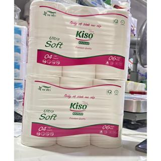 Lốc 6 cuộn giấy vệ sinh không lõi 4 lớp Tre Việt - Giấy cuộn nhỏ loại 1