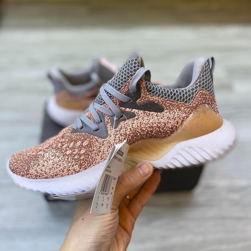Giày thể thao sneaker alpha bounce 2018 hồng đốm xám