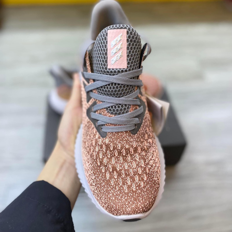 Giày thể thao sneaker alpha bounce 2018 hồng đốm xám