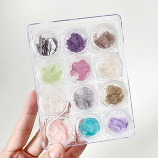 Set xà cừ 12 ô trang trí móng