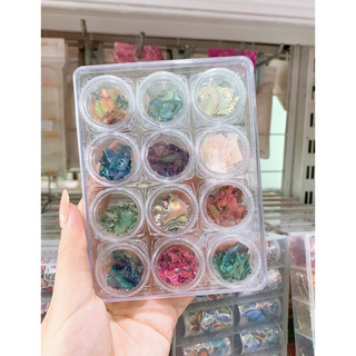 Set xà cừ 12 ô trang trí móng