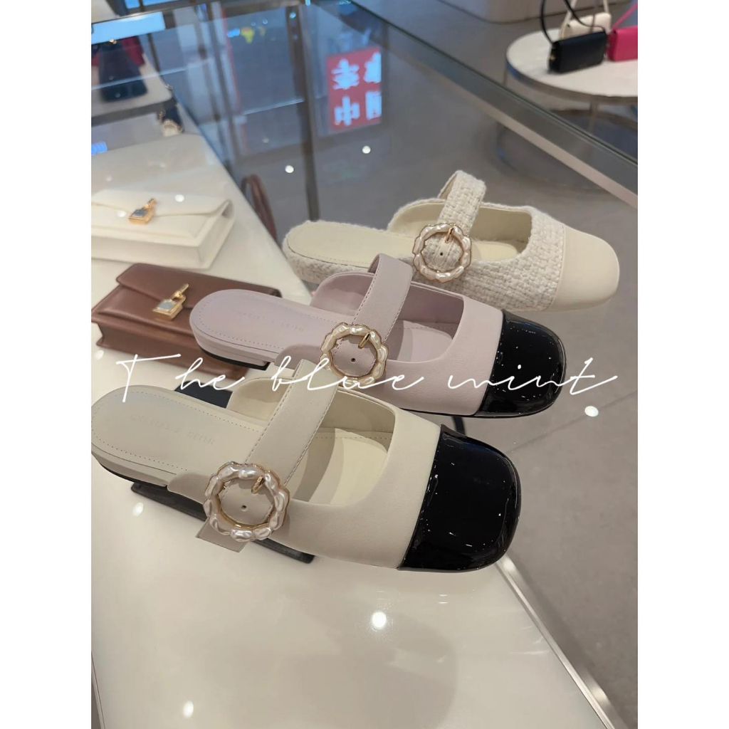 Giày bệt mũi vuông quai ngang hở gót thời trang nữ mẫu mới