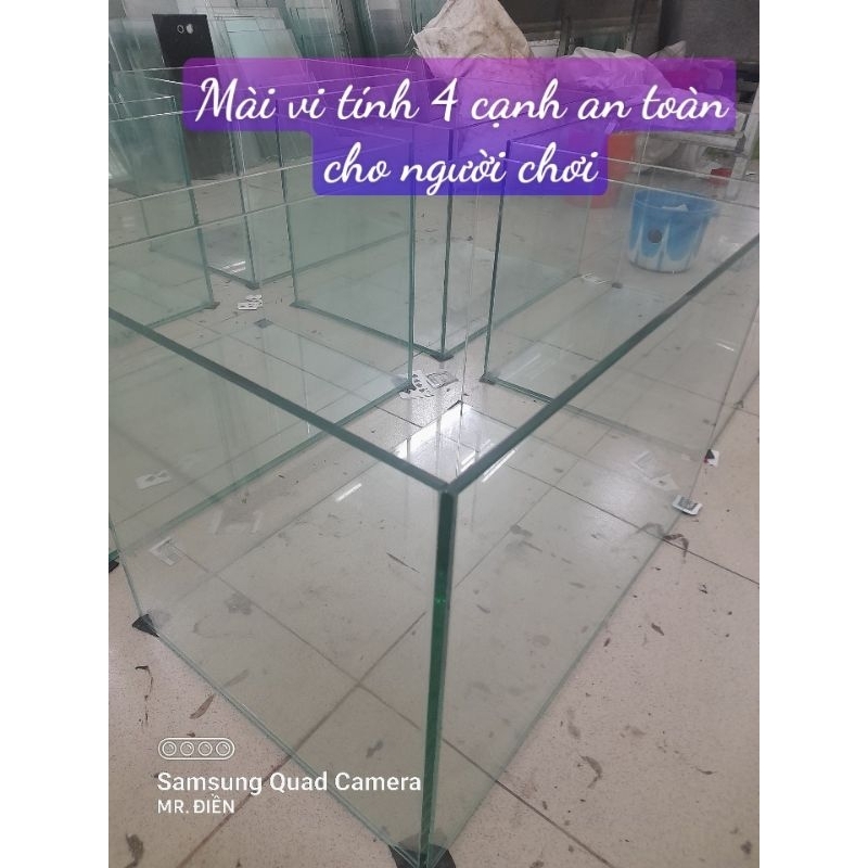 Hồ 644 chơi thủy sinh 60x40x40 DxRxC full 8li, có mã freeship