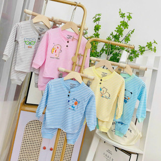 Bộ dài cotton nỉ thu đông bé trai bé gai