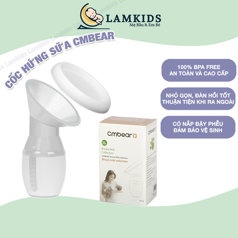 Cốc Hứng Sữa Cmbear Phễu Hứng Sữa Cmbear Silicon An Toàn Và Tiện Lợi Lamkids