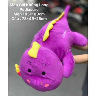 Thú bông khủng long kèm mền siêu mềm mịn