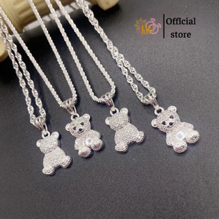 Dây chuyền mặt gấu xinh xắn bạc ta