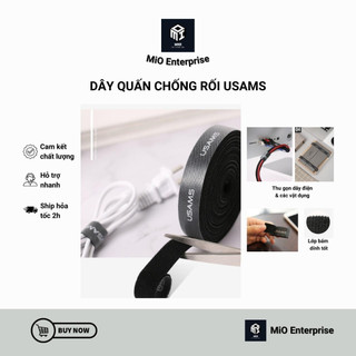 DÂY QUẤN CHỐNG RỐI USAMS loại 1/2/3/5m thu gọn dây cáp, tai nghe, dây điện các thiết bị điện tử