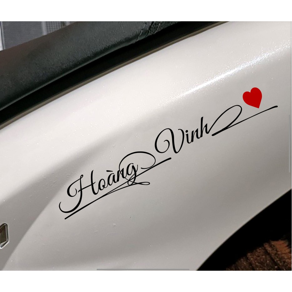In tên dán xe theo yêu cầu, tem xe theo tên, decal xe theo yêu cầu, decal theo tên,TEM DÁN XE CHỮ KÝ