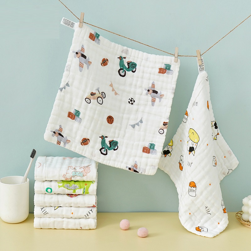 Khăn xô sữa cho bé sơ sinh 6 lớp, dày mịn siêu mềm, mịn rửa mặt, tắm cho bé sơ sinh A77