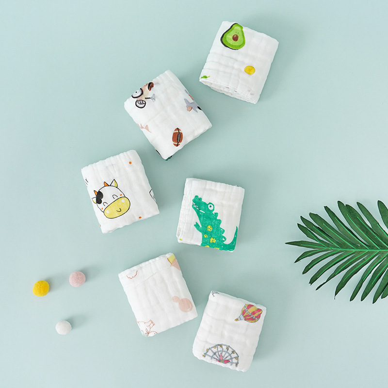 Khăn xô sữa cho bé sơ sinh 6 lớp, dày mịn siêu mềm, mịn rửa mặt, tắm cho bé sơ sinh A77