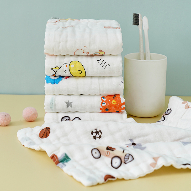 Khăn xô sữa cho bé sơ sinh 6 lớp, dày mịn siêu mềm, mịn rửa mặt, tắm cho bé sơ sinh A77