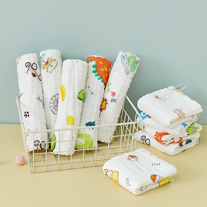 Khăn xô sữa cho bé sơ sinh 6 lớp, dày mịn siêu mềm, mịn rửa mặt, tắm cho bé sơ sinh A77